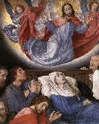 GOES, Hugo van der The Death of the Virgin (detail) Spain oil painting artist